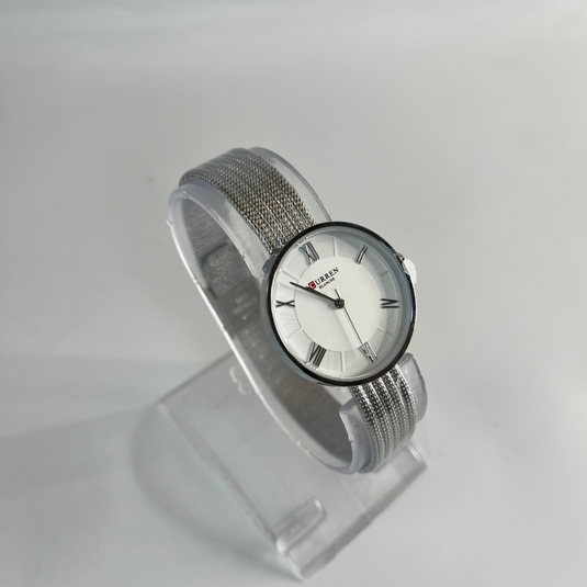 Minimalist Stainless Steel Fashion Bracelet Watch Quartz Wrist silver