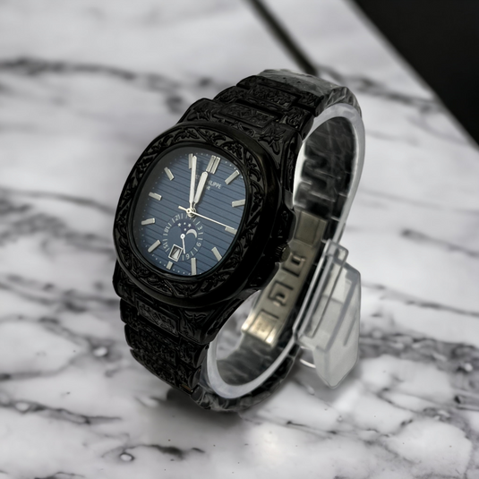 PP blue Dial with black Watch